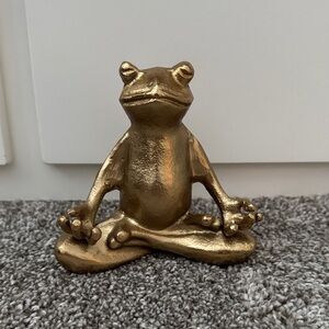 World Market Gold Frog Yoga Decor